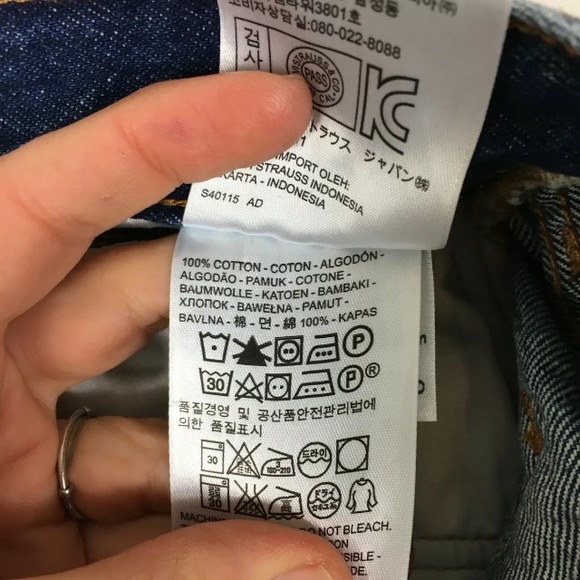 Levis 501 CT Cutoff Selvedge Jean Shorts Meas. 30" - Picture 9 of 10